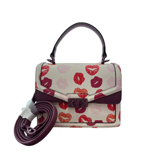 ALDO Valentines Kisses Satchel Bag White Multi