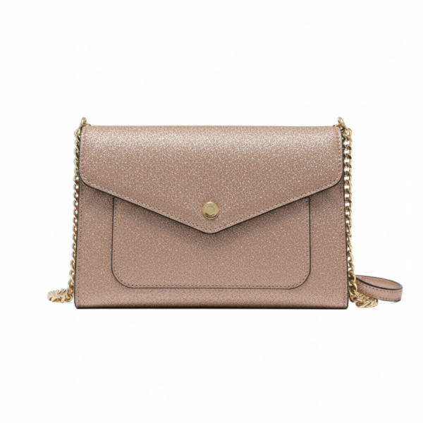 Kate Spade Tinsel Flap Glitter Crossbody Purse (Rose gold)