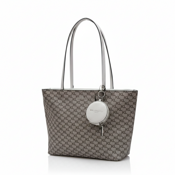 Karl Lagerfeld Tote Taupe White