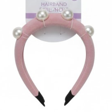 13+ FASHION HAIRBAND PINK WITH PEARL