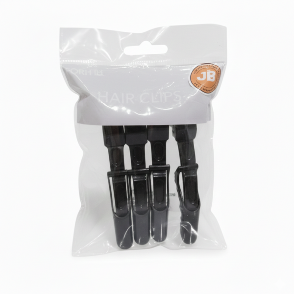 14+ HAIR CLIPS 4PCS METAL BLACK
