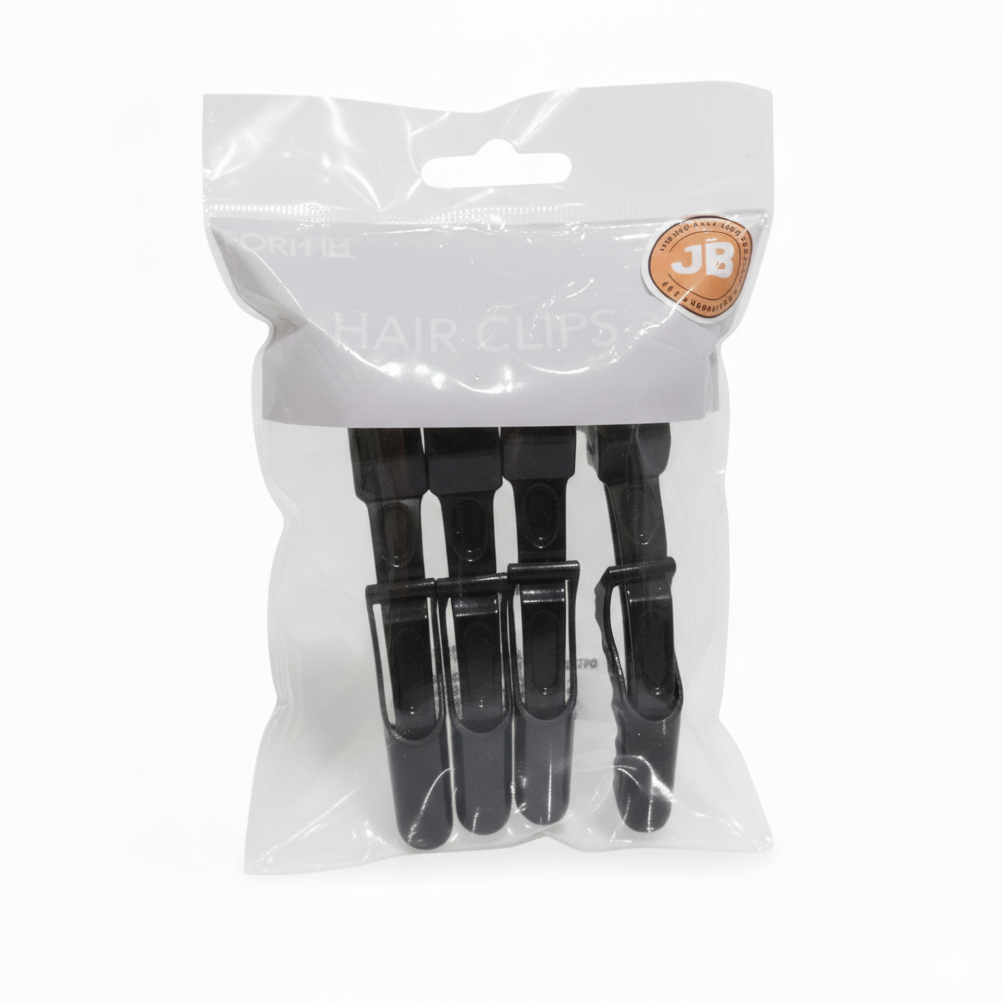 14+ HAIR CLIPS 4PCS METAL BLACK