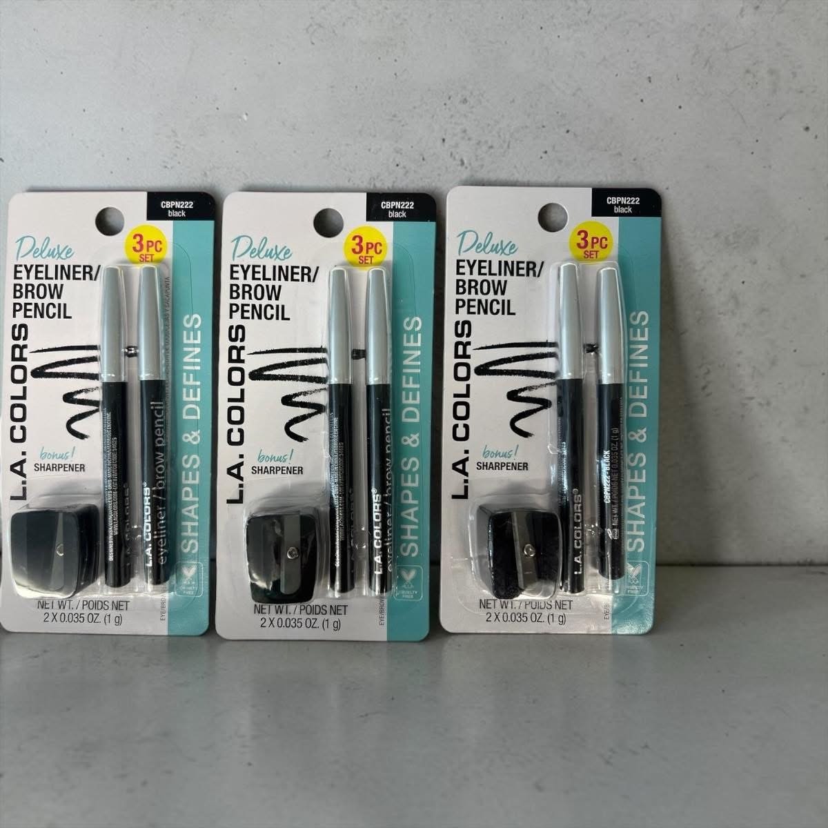 LA COLORS EYELINER/BROW PENCIL BLACK LA-451