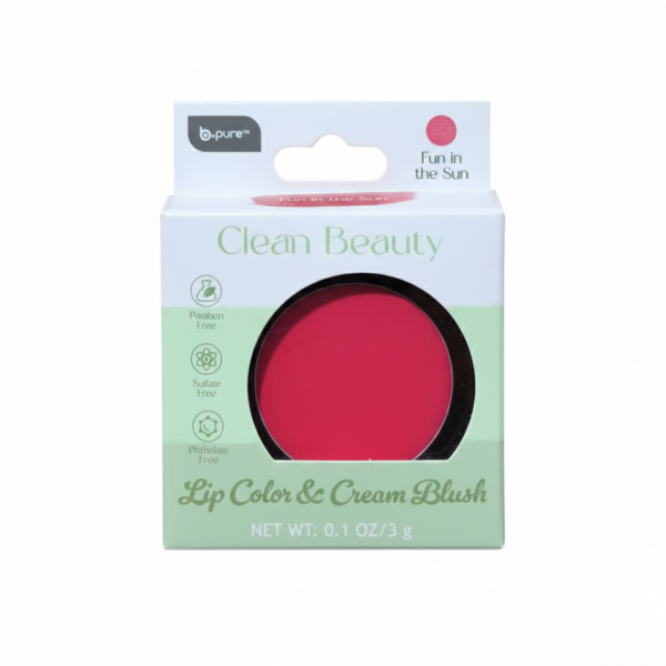 BPURE CLEAN BEAUTY LIP/CREAM BLUSH FUN IN THE SUN FS-378