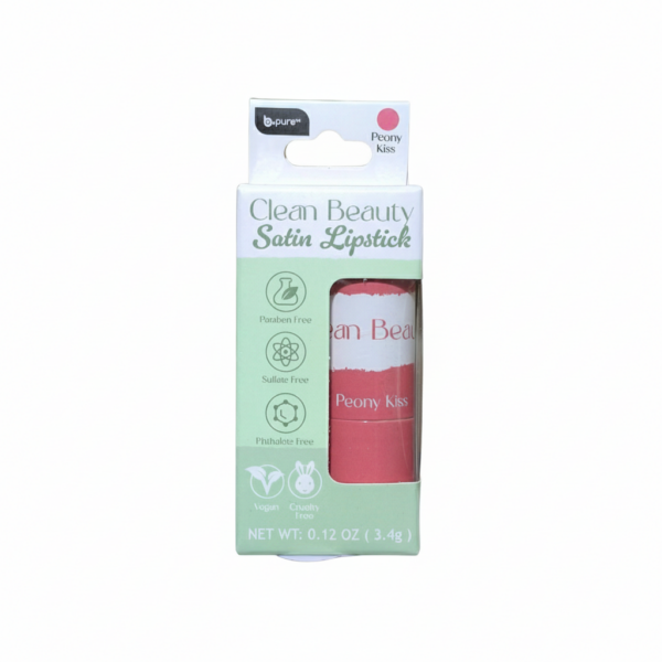 BPURE CLEAN BEAUTY SATIN LIPSTICK PEONY KISS BP-372