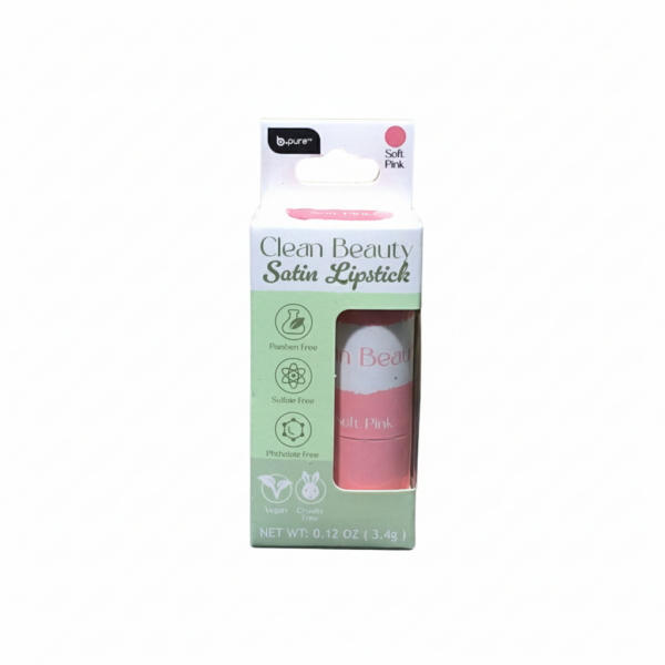 BPURE CLEAN BEAUTY SATIN LIPSTICK SOFT PINK BP-371