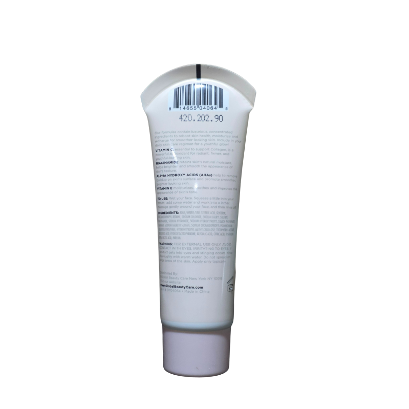 GLOBAL BEAUTY CARE GLOWING VIT C FACIAL CLEANSER 74ml - Image 2