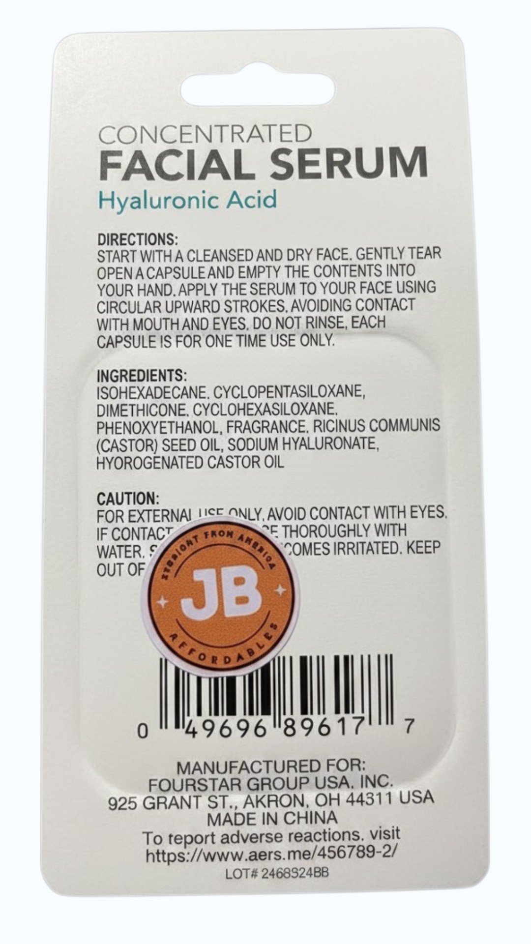 BPURE CONCENTRATED FACIAL SERUM HYALURONIC ACID BP-617 - Image 2