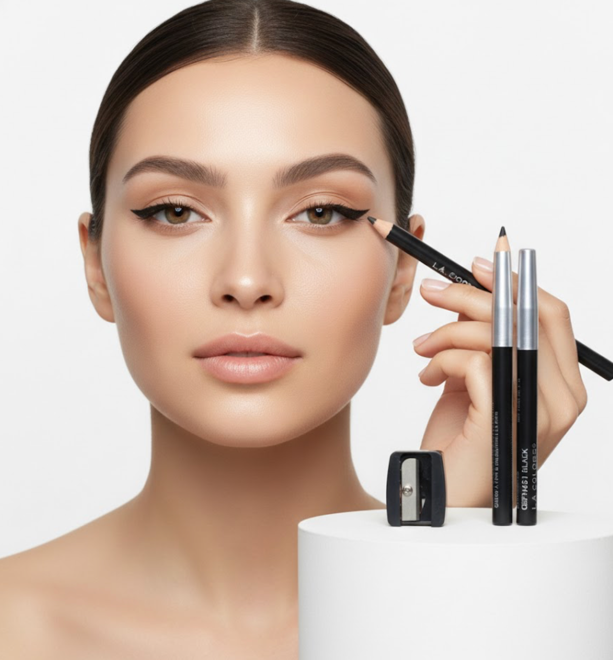 LA COLORS EYELINER/BROW PENCIL BROWN - Image 3