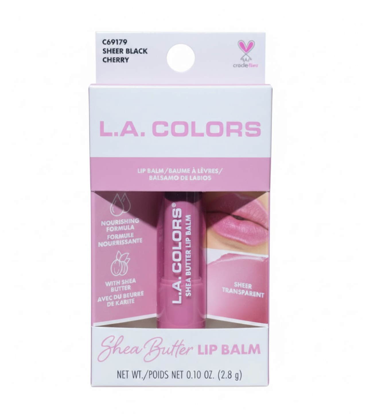 LA COLORS SHEA BUTTER LIP BALM SHEER BLACK CHERRY - Image 3