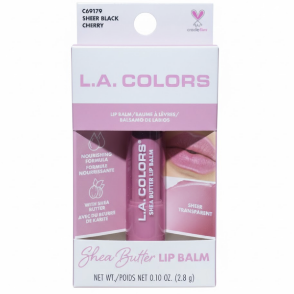 LA COLORS SHEA BUTTER LIP BALM SHEER BLACK CHERRY