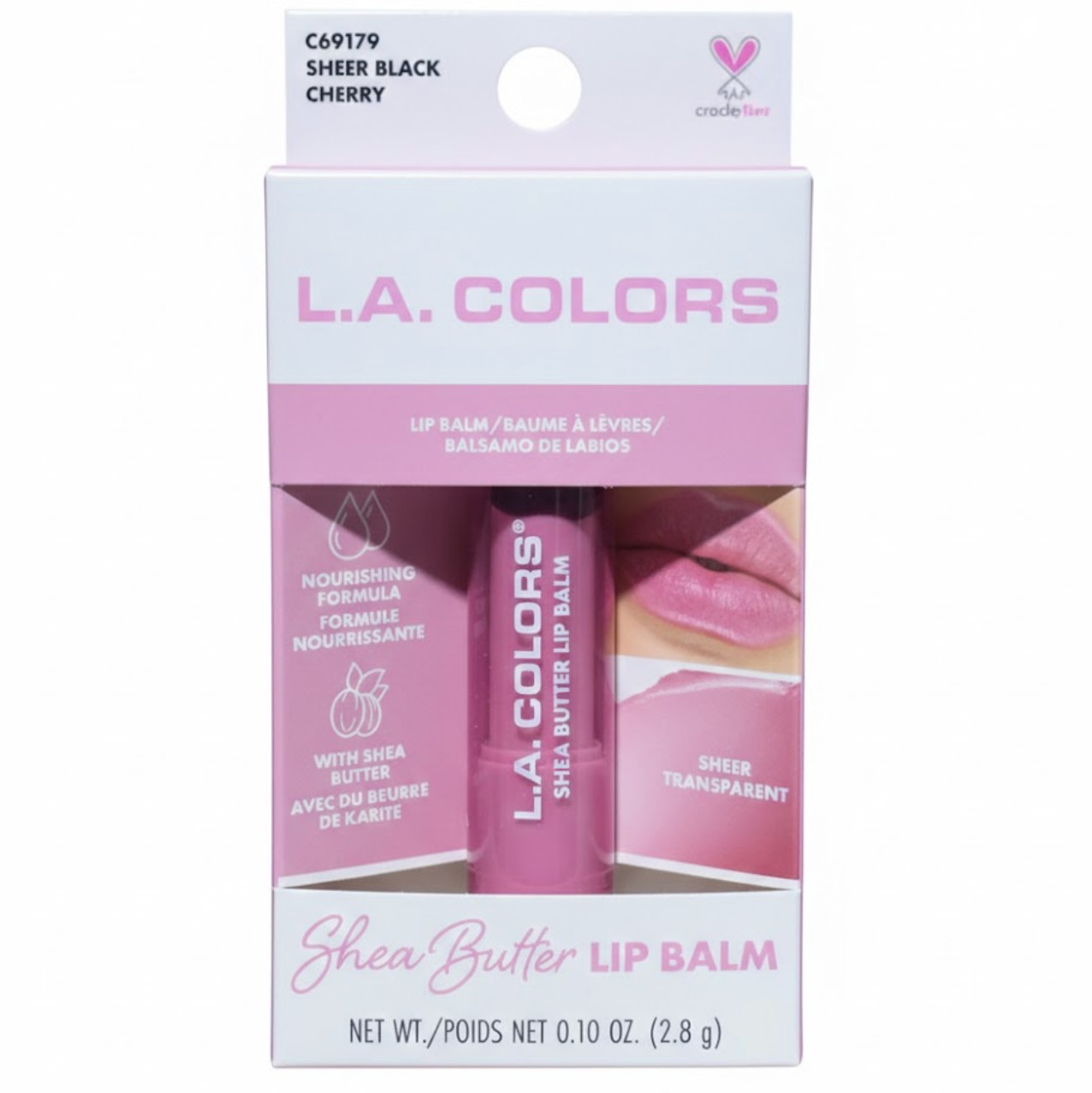 LA COLORS SHEA BUTTER LIP BALM SHEER BLACK CHERRY