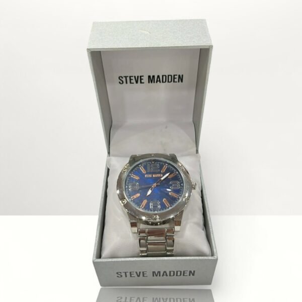 Steve Madden Men’s Stainless Steel Blue Dial Analog Watch