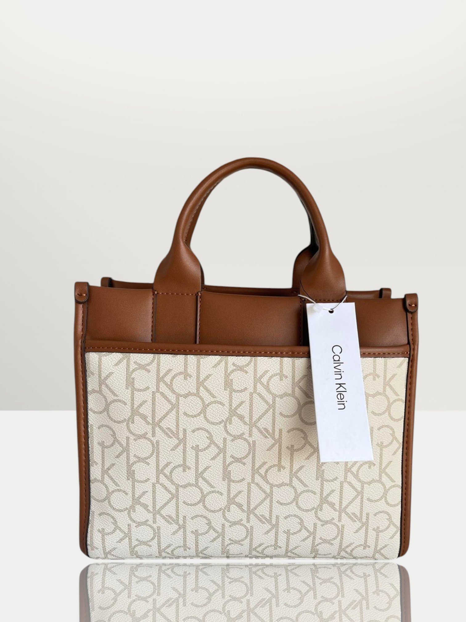Calvin Klein Satchel Bag with a Brown Crossbody Strap H3JBJZZ3 - Image 3