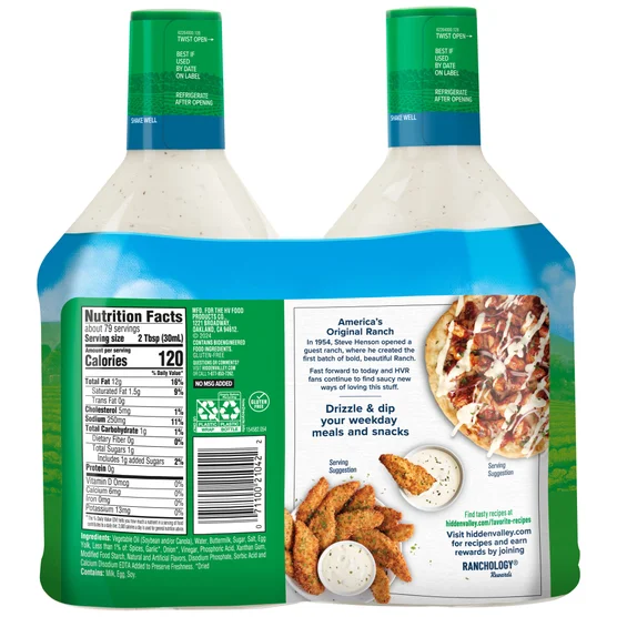 Hidden Valley Original Ranch Homestyle Dressing, 40 fl oz, 2-count - Image 2