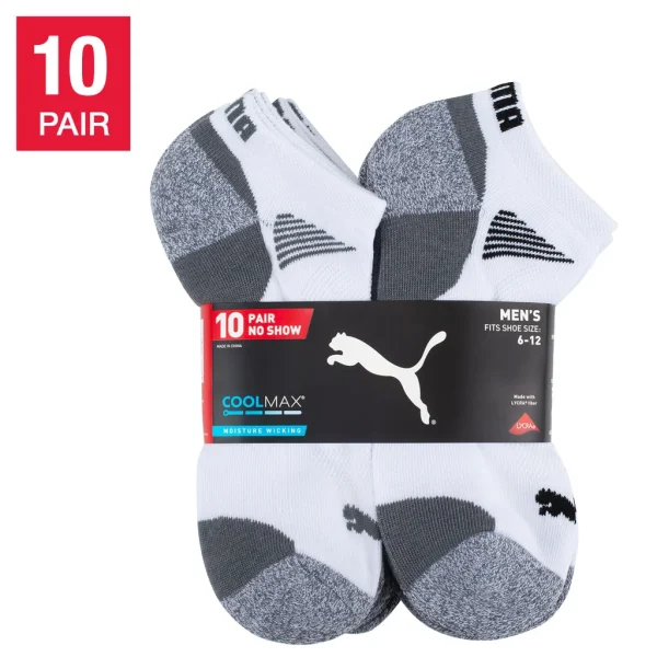PUMA Men's No Show Sock, 10-pair Item #8021