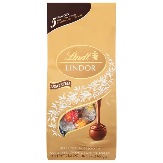 Lindt Lindor Chocolate Truffles, Assorted Flavors, 21.2 oz