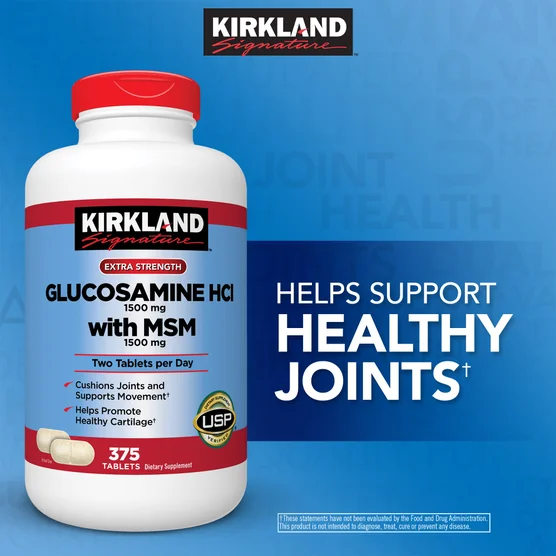 Kirkland Signature Glucosamine with MSM, 375 Tablets - Image 3
