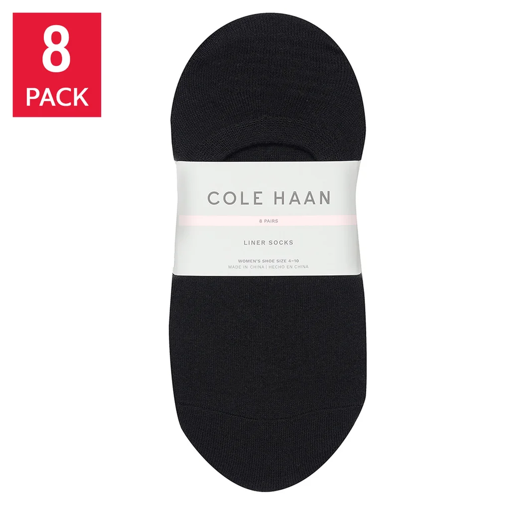 Cole Haan Liner Socks 8-Pair, Shoe Size: (4-10) Item 6015