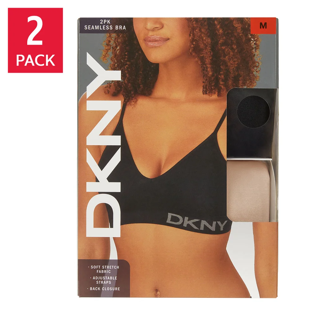 DKNY Women's Seamless Bra, 2-pack