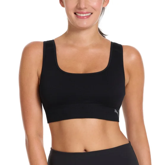 PUMA Women's Seamless Sports Bra, 2-pack - Image 7