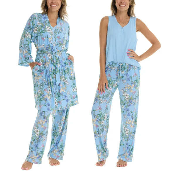 Flora Nikrooz Women's 3-piece PJ Set (blue & pink set) Calvin Klein Men’s Reversible Belt Size XL/TG (42-44) Item #2016