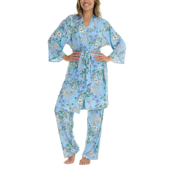Flora Nikrooz Women's 3-piece PJ Set (blue & pink set) Calvin Klein Men’s Reversible Belt Size XL/TG (42-44) Item #2016 - Image 3