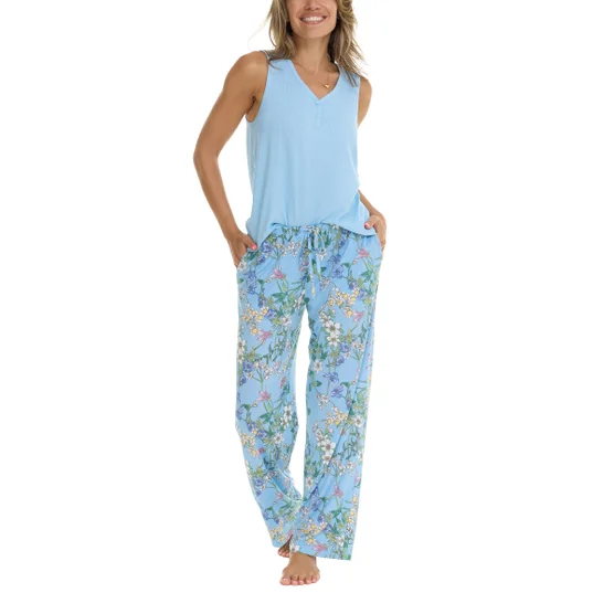 Flora Nikrooz Women's 3-piece PJ Set (blue & pink set) Calvin Klein Men’s Reversible Belt Size XL/TG (42-44) Item #2016 - Image 5