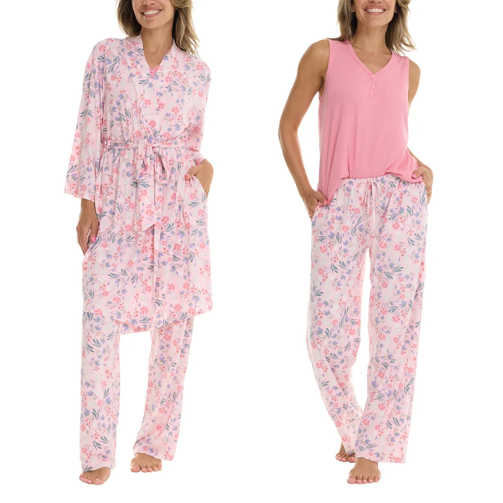 Flora Nikrooz Women's 3-piece PJ Set (blue & pink set) Calvin Klein Men’s Reversible Belt Size XL/TG (42-44) Item #2016 - Image 8