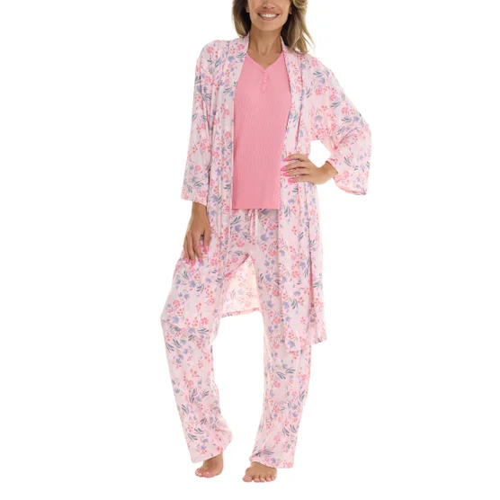 Flora Nikrooz Women's 3-piece PJ Set (blue & pink set) Calvin Klein Men’s Reversible Belt Size XL/TG (42-44) Item #2016 - Image 9