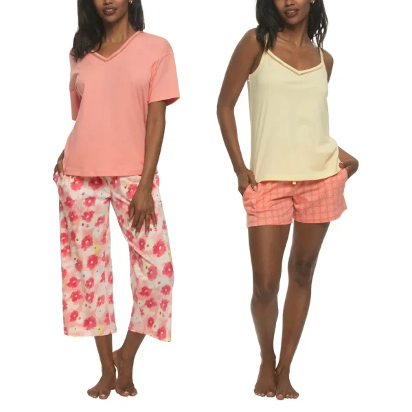 Felina Women's Cotton 4-piece PJ Set (Pink and green set) Calvin Klein Men’s Reversible Belt Size XL/TG (42-44) Item #2015