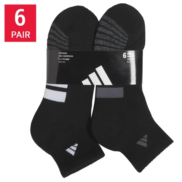 Adidas Men's Quarter Sock, 6-pairs Item #8024