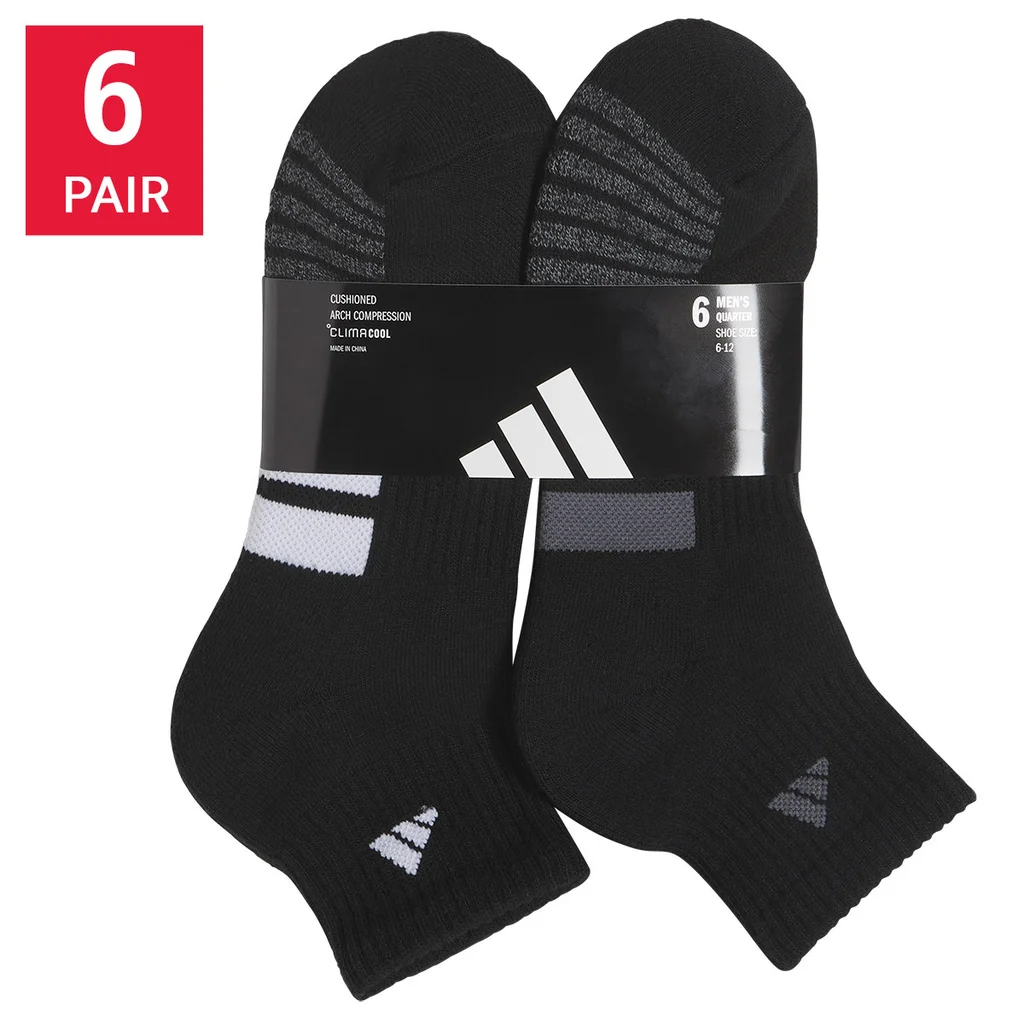 Adidas Men's Quarter Sock, 6-pairs Item #8024