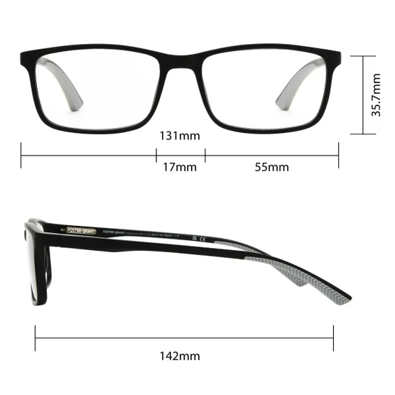 Design Optics by Foster Grant #666 Classic Plastic Rectangle Reading Glasses, 3-pack - Image 5