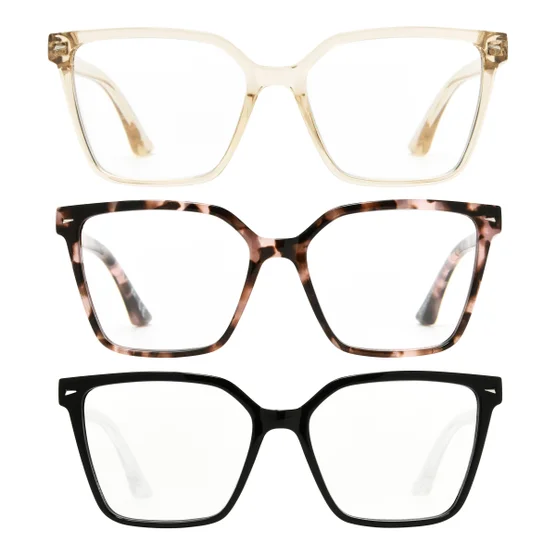 Design Optics by Foster Grant #813 Oversized Square Reading Glasses, 3-pack - Image 2