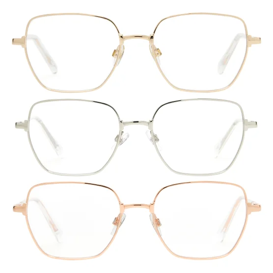 Design Optics by Foster Grant #827 Metal Geo Style Reading Glasses, 3-pack - Image 2