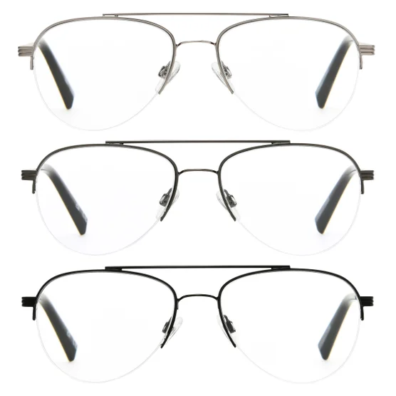 Design Optics by Foster Grant #760 Semi-Rim Aviator Reading Glasses, 3-pack - Image 2