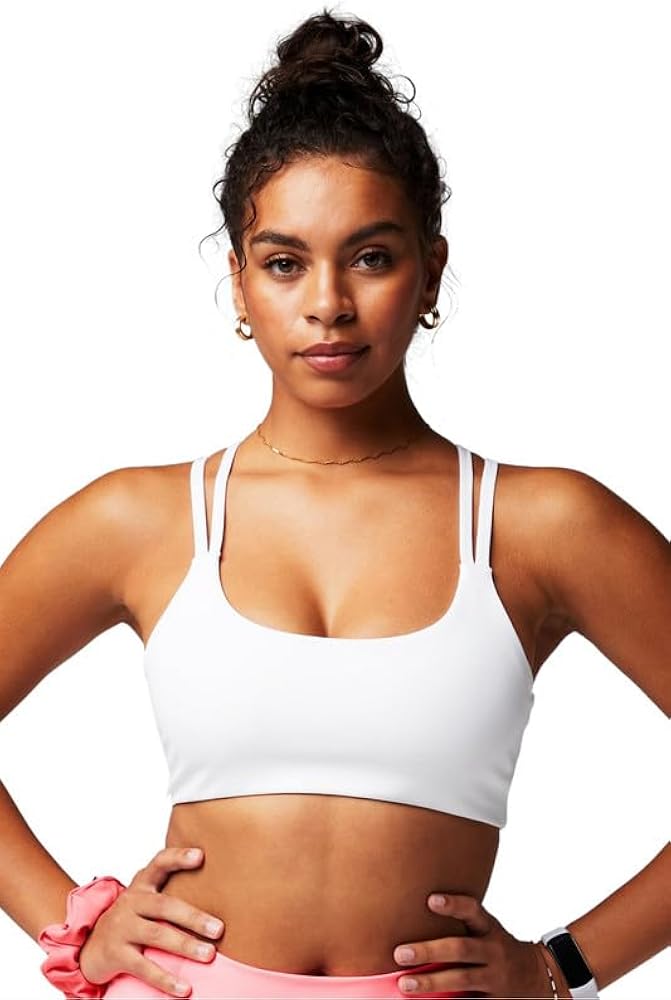 Fabletics Women's 2-Pack Principal Low Impact Bra, Black/White Item #2122 - Image 3