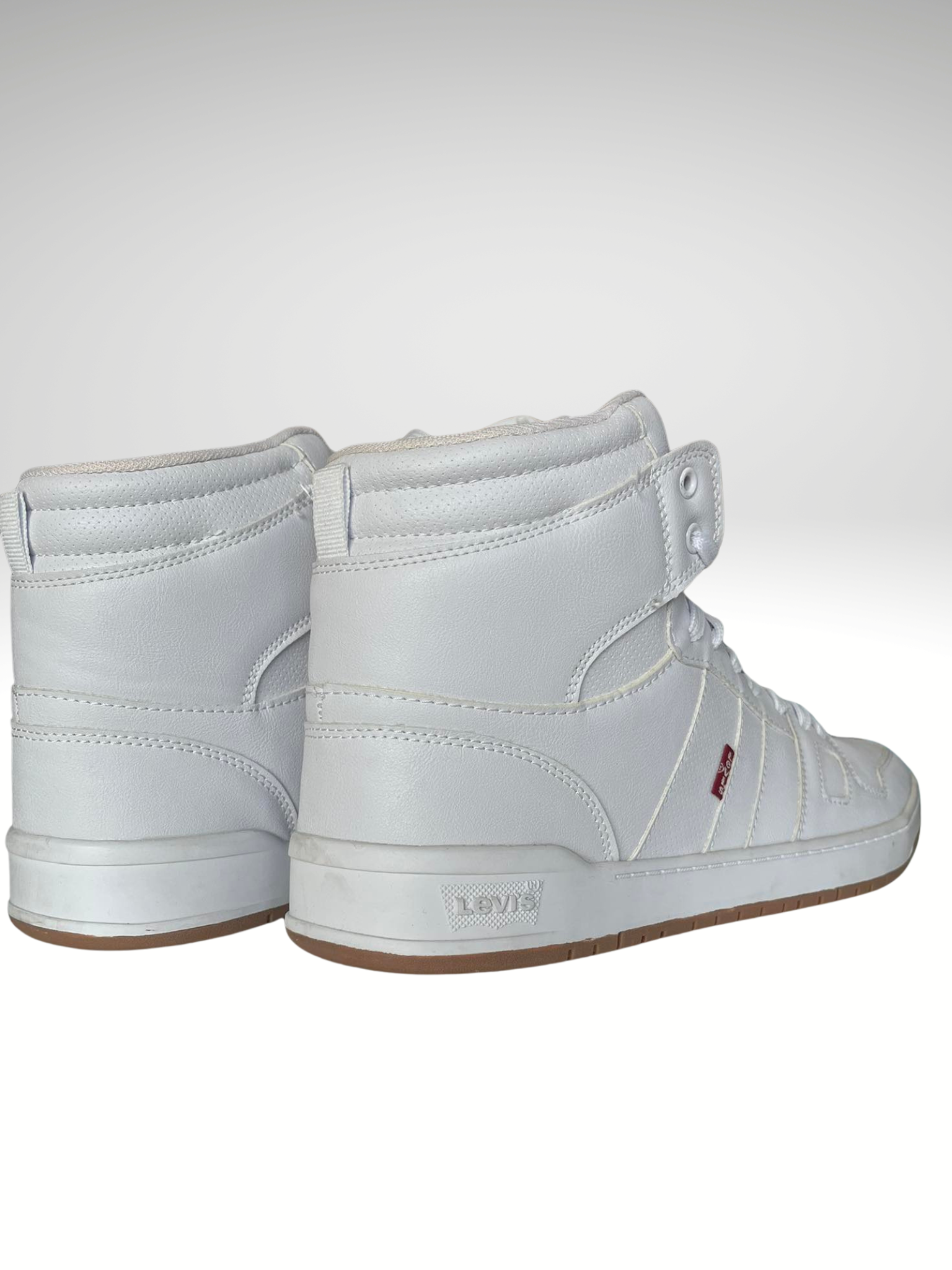 Levi's Men's High Top Sneaker White Leather Size 10.5 - Image 3