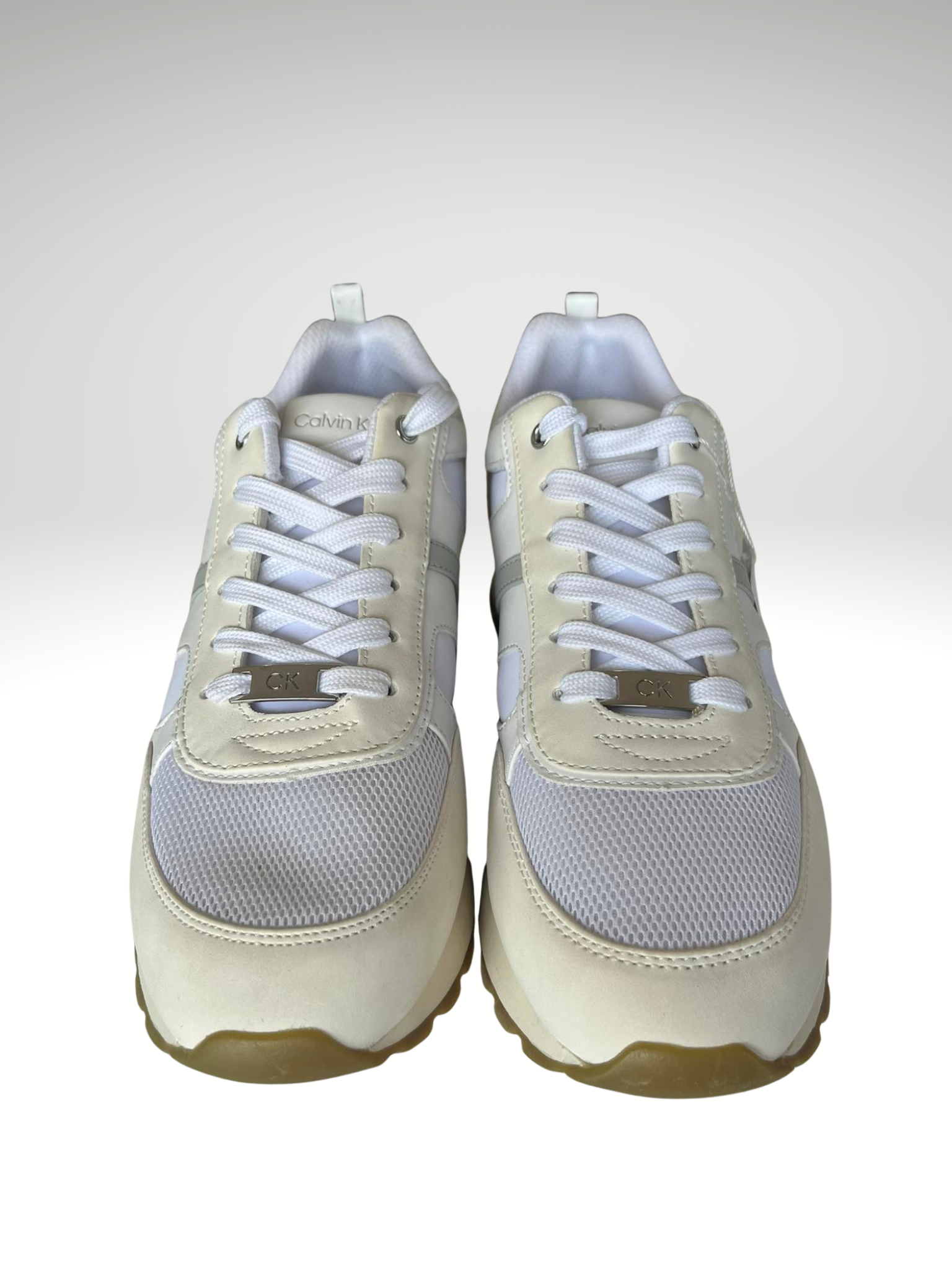 Calvin Klein Women's Sneakers White and Beige - Image 2