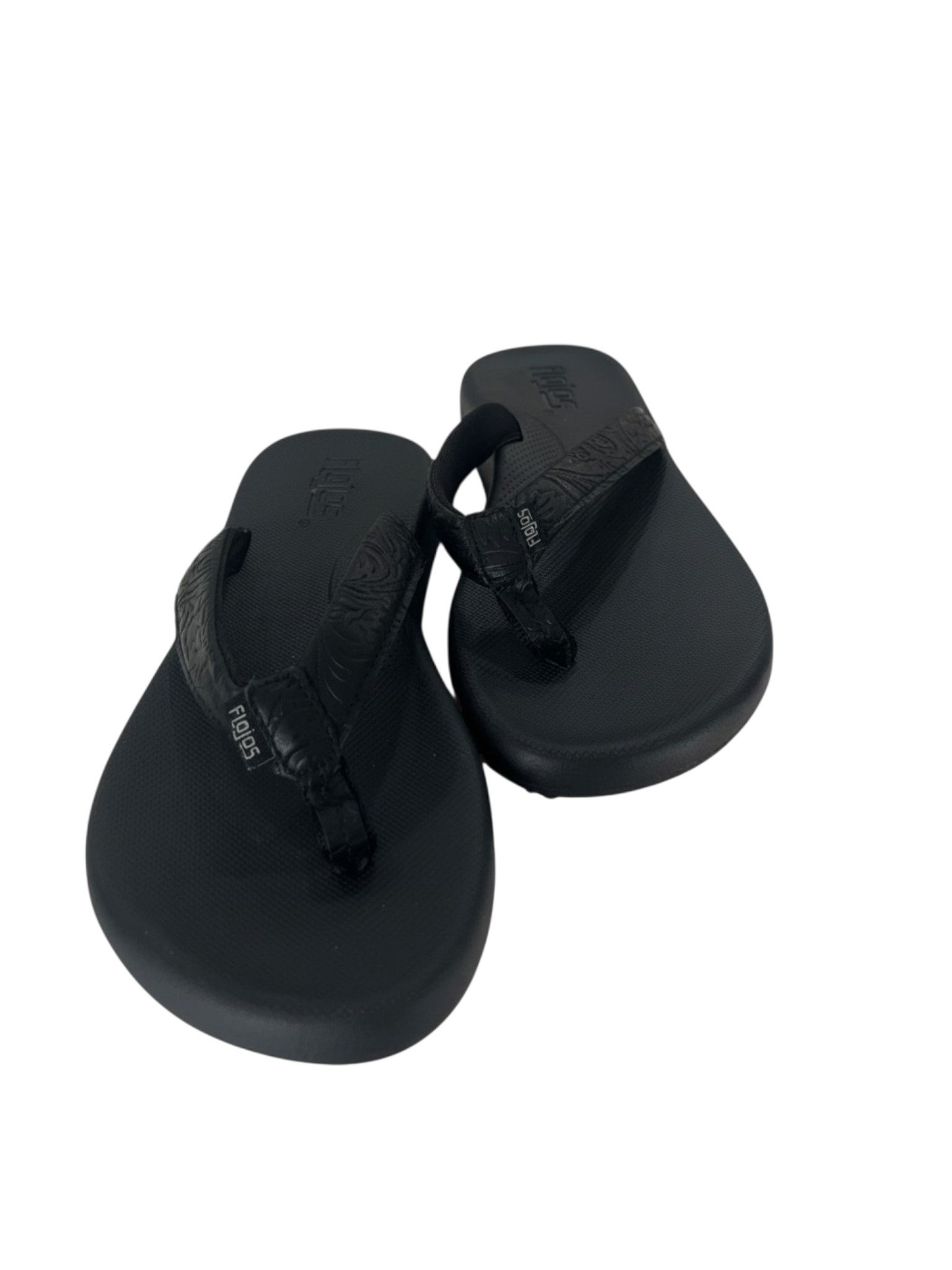 Flojos Memory Foam Flip Flops Black Artisan Size 6 - Image 2