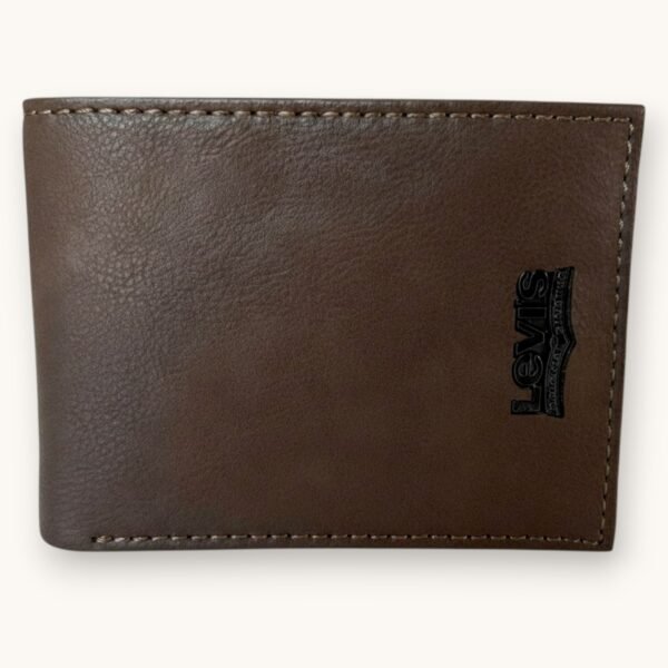 Levi's Men's Wallet Bifold Brown With Black Levi's Embossed