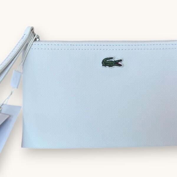 Lacoste Leather Clutch Blanc