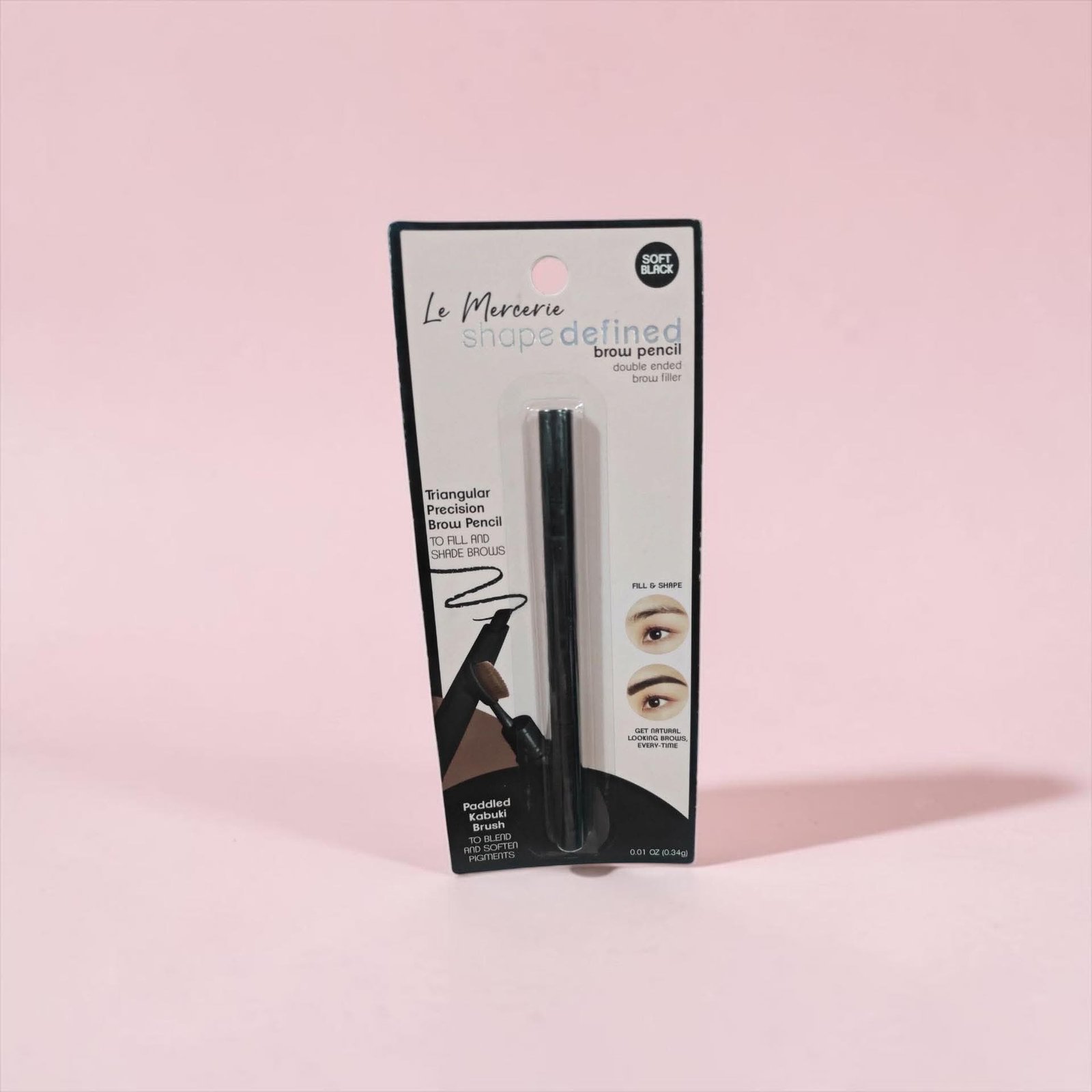 LE MERCERIE SHAPED DEFINED BROW PENCIL SOFT BLACK - Image 2