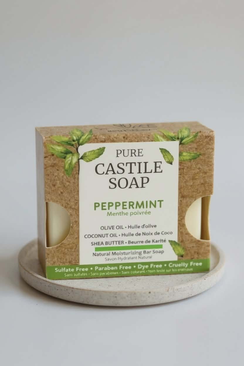NATURAL SENSE PLANT-BASED PURE CASTILE SOAP PEPPERMINT 141g NS-373 - Image 2