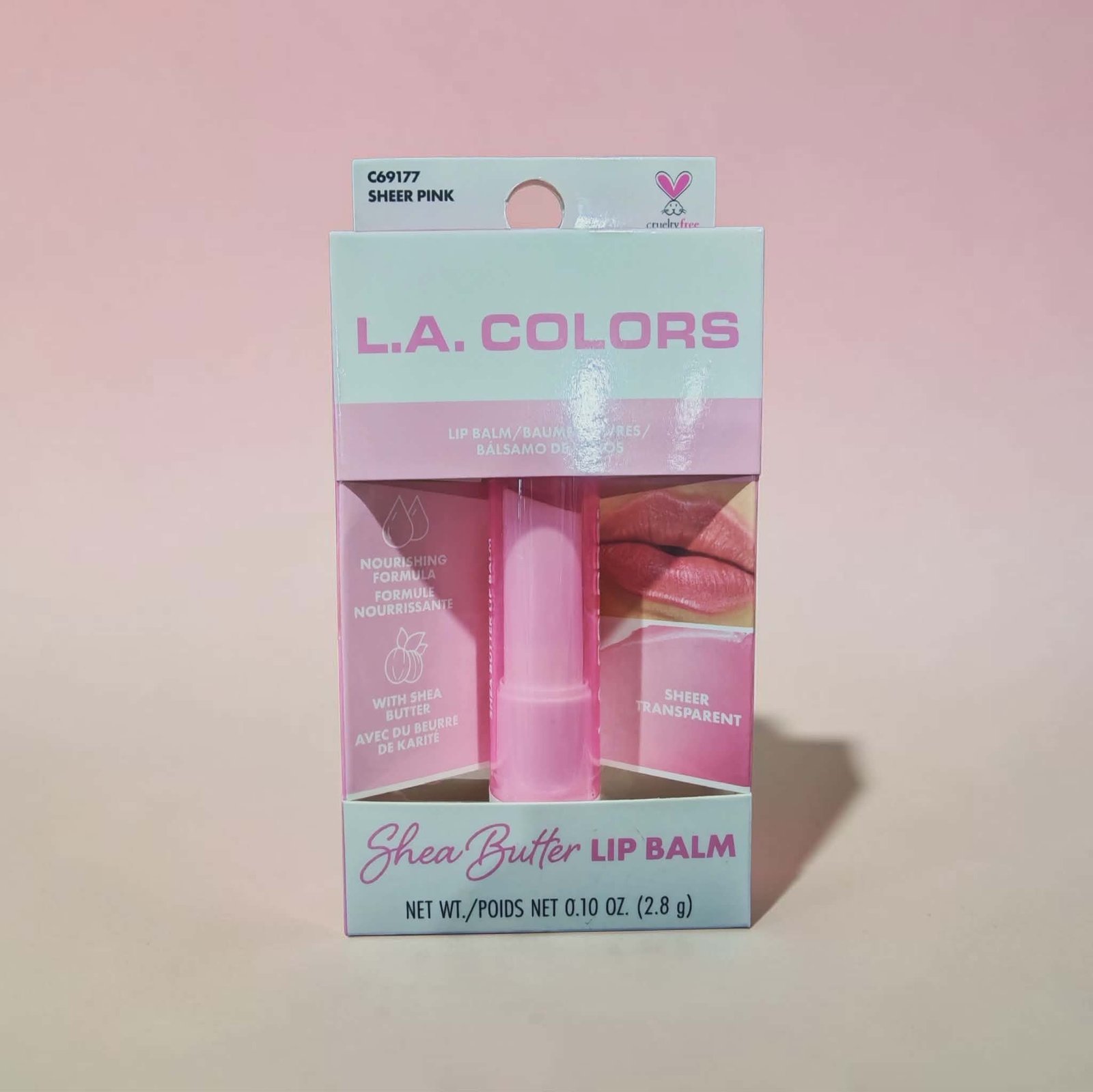LA COLORS SHEA BUTTER LIP BALM SHEER PINK C69177