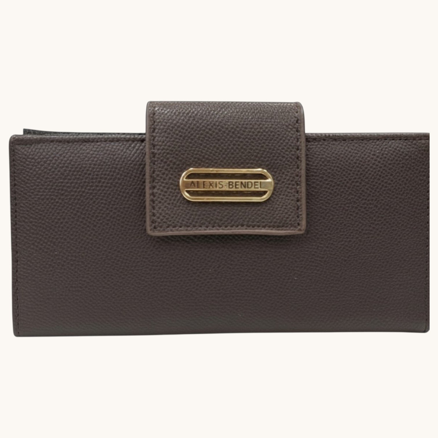 Alexis Bendel Long Wallet Slim Bifold Dark Brown