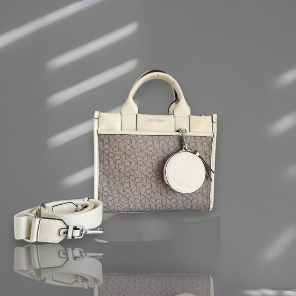 Calvin Klein Booktote 2way Bag Almond White