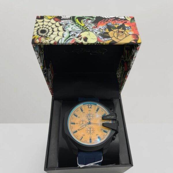 Ed Hardy Men's Watch Navy Silicone Blue Strap