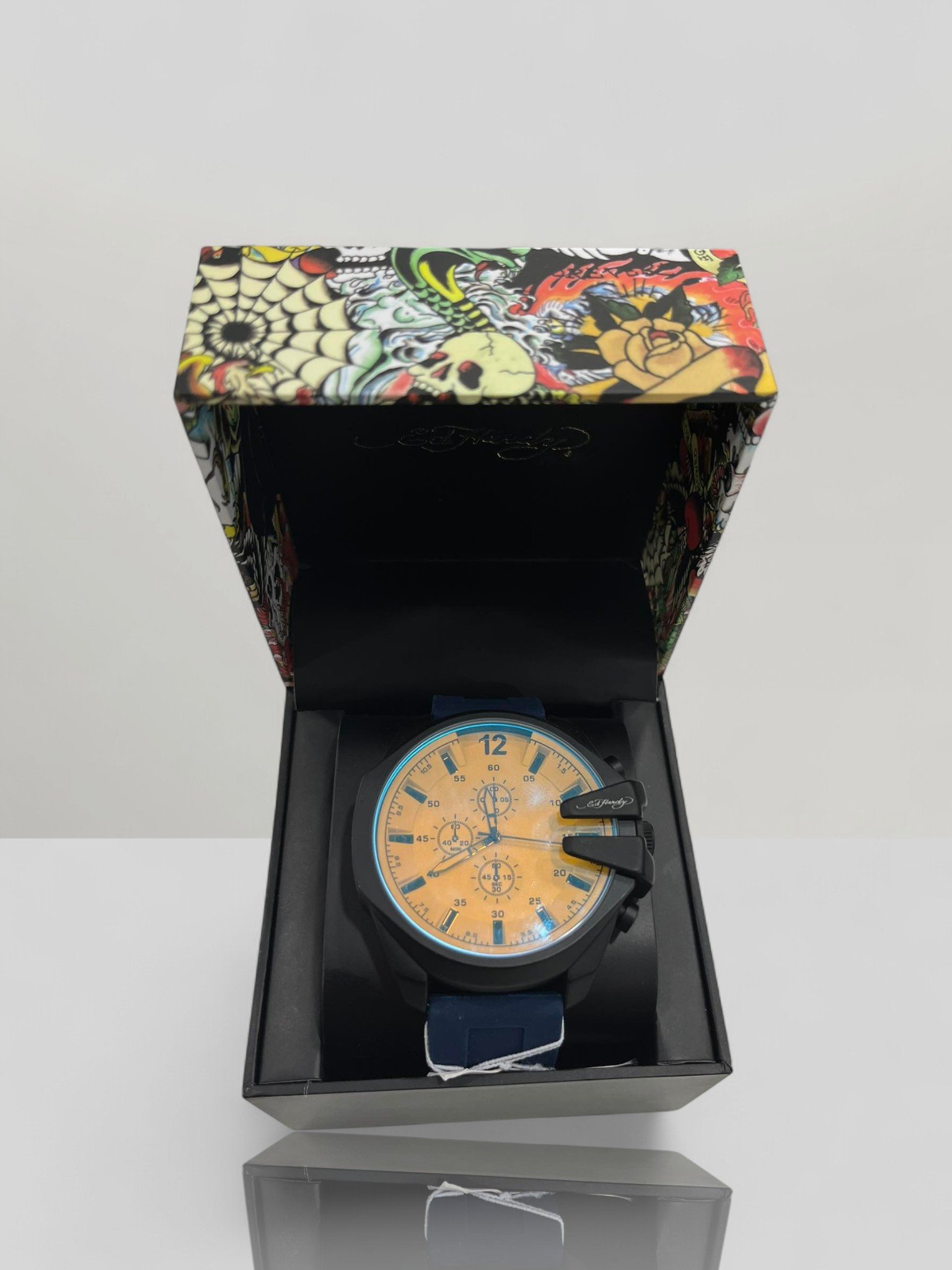 Ed Hardy Men's Watch Navy Silicone Blue Strap
